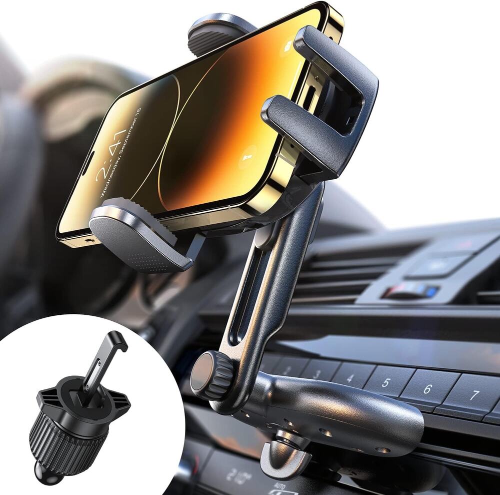 LISEN CD Phone Holder For Car IPhone 17 Adjustable CD Slot Phone Mount Holder